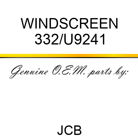 WINDSCREEN 332/U9241