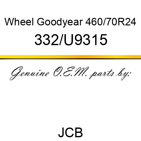 Wheel, Goodyear, 460/70R24 332/U9315