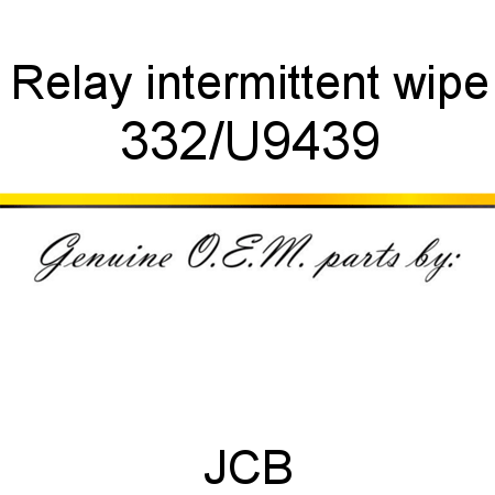 Relay, intermittent wipe 332/U9439