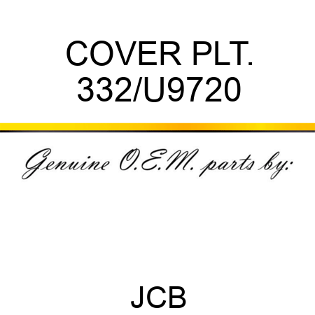 COVER PLT. 332/U9720