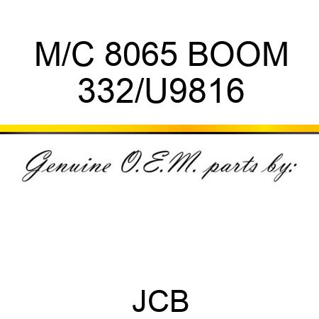 M/C 8065 BOOM 332/U9816