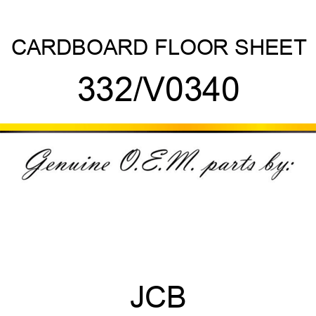 CARDBOARD FLOOR SHEET 332/V0340