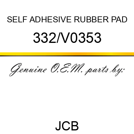 SELF ADHESIVE RUBBER PAD 332/V0353