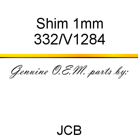 Shim, 1mm 332/V1284