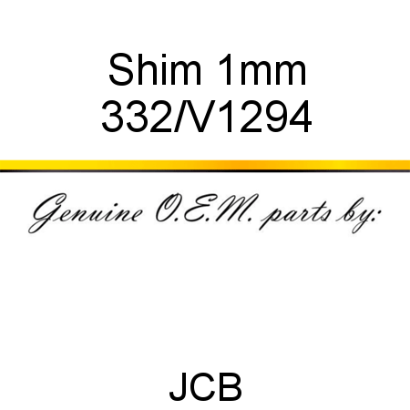 Shim, 1mm 332/V1294