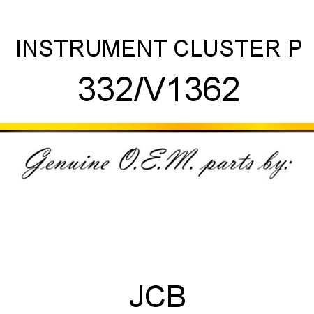 INSTRUMENT CLUSTER P 332/V1362