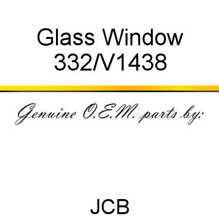 Glass, Window 332/V1438