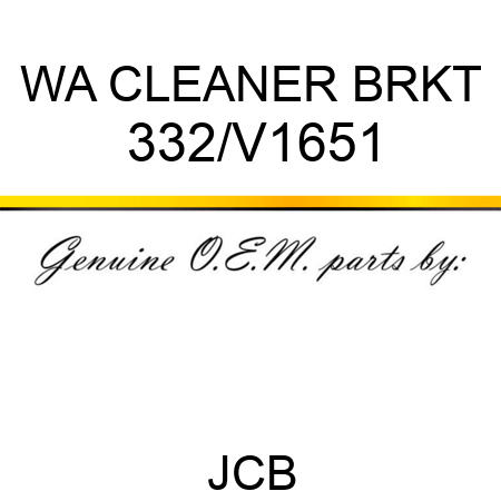 WA CLEANER BRKT 332/V1651