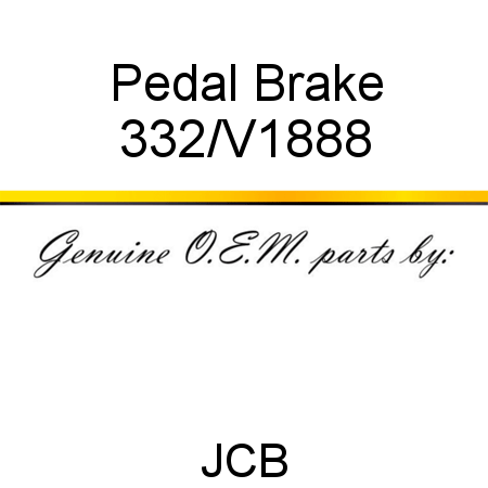 Pedal, Brake 332/V1888