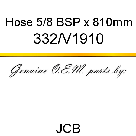 Hose, 5/8 BSP x 810mm 332/V1910
