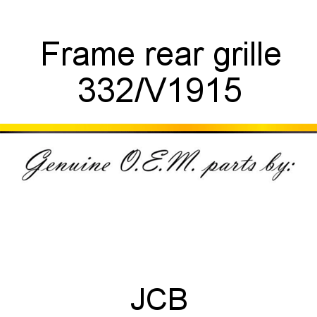 Frame, rear grille 332/V1915