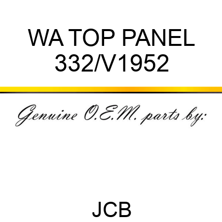 WA TOP PANEL 332/V1952