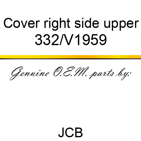 Cover, right side, upper 332/V1959