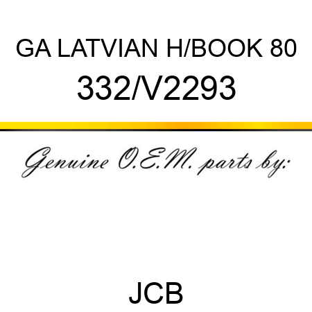 GA LATVIAN H/BOOK 80 332/V2293