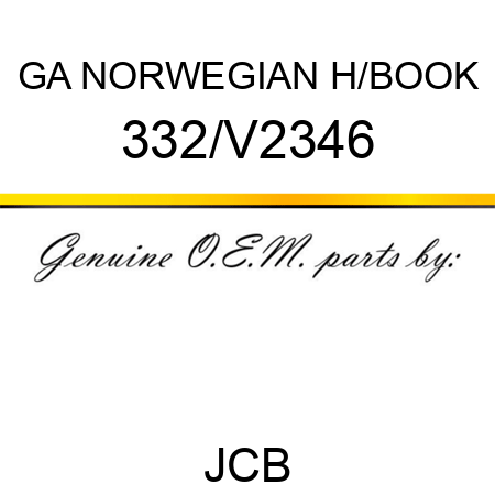 GA NORWEGIAN H/BOOK 332/V2346