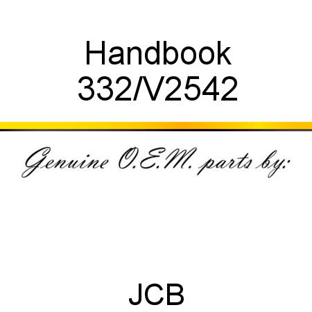 Handbook 332/V2542