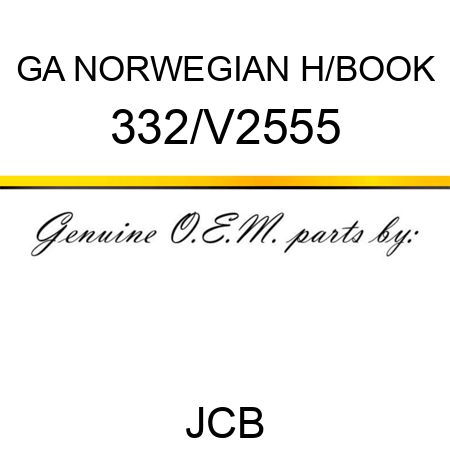 GA NORWEGIAN H/BOOK 332/V2555