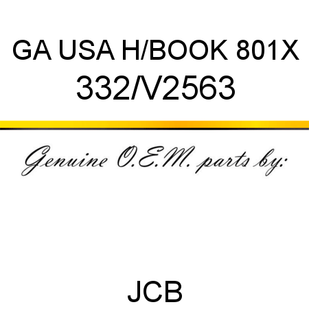 GA USA H/BOOK 801X 332/V2563