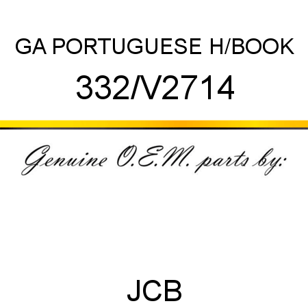 GA PORTUGUESE H/BOOK 332/V2714