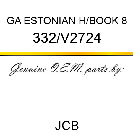 GA ESTONIAN H/BOOK 8 332/V2724