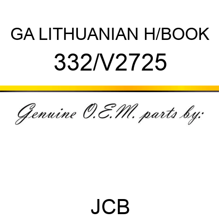 GA LITHUANIAN H/BOOK 332/V2725