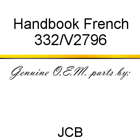 Handbook, French 332/V2796
