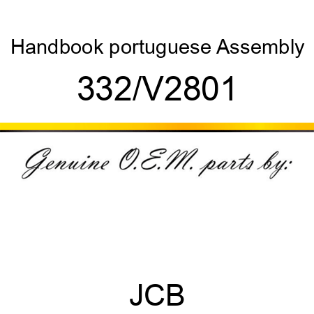 Handbook, portuguese, Assembly 332/V2801