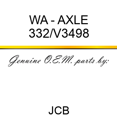 WA - AXLE 332/V3498