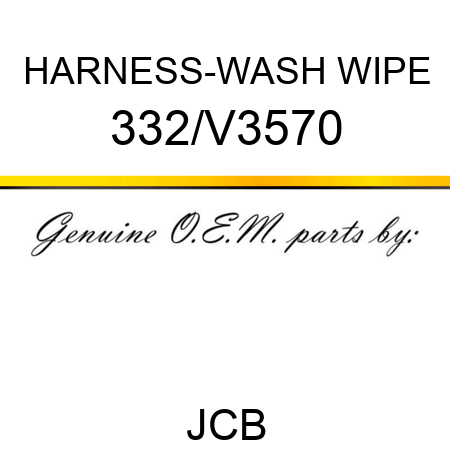 HARNESS-WASH WIPE 332/V3570