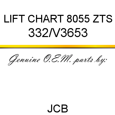 LIFT CHART 8055 ZTS 332/V3653