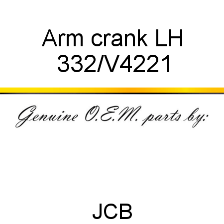 Arm, crank, LH 332/V4221