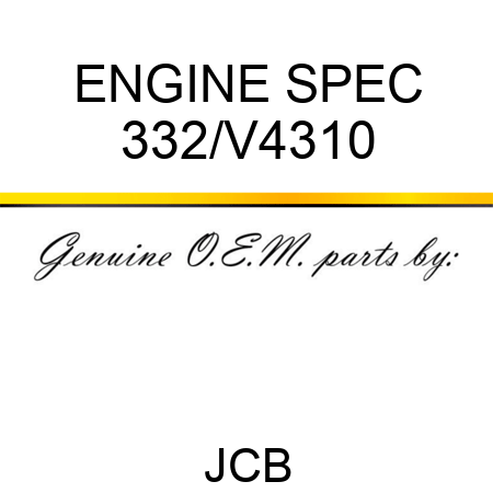 ENGINE SPEC 332/V4310