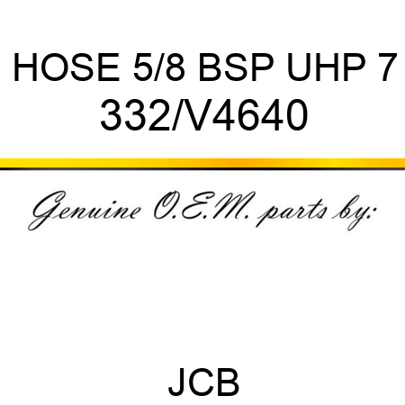 HOSE 5/8 BSP UHP 7 332/V4640