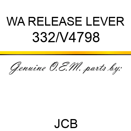 WA RELEASE LEVER 332/V4798