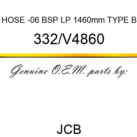 HOSE -06 BSP LP 1460mm TYPE B 332/V4860