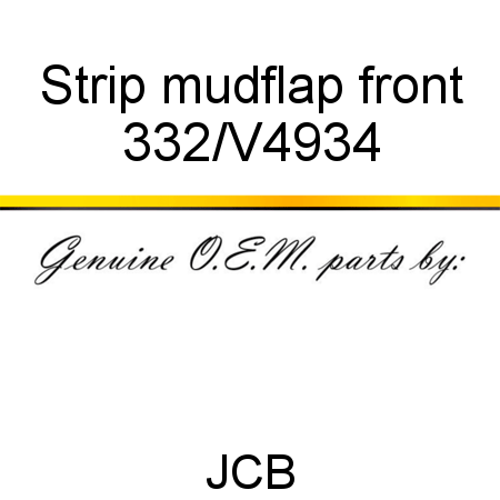 Strip, mudflap, front 332/V4934