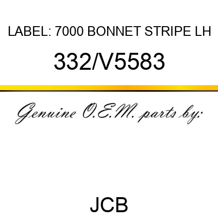 LABEL: 7000 BONNET STRIPE LH 332/V5583
