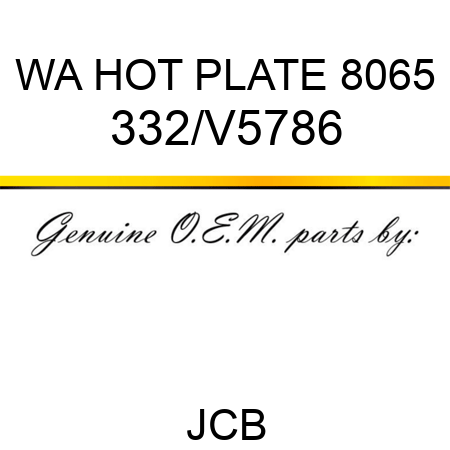 WA HOT PLATE 8065 332/V5786
