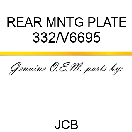 REAR MNTG PLATE 332/V6695