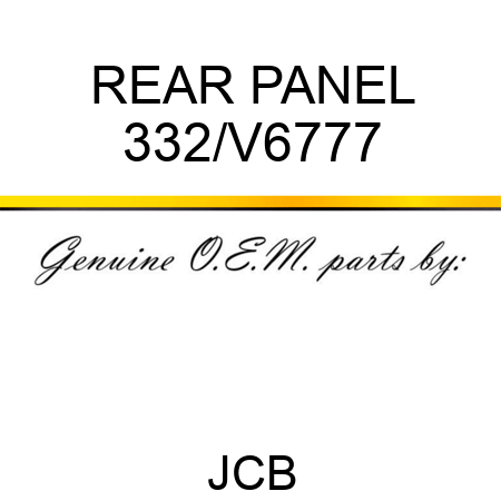 REAR PANEL 332/V6777