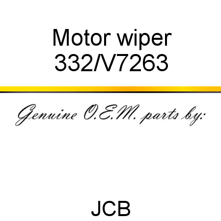 Motor, wiper 332/V7263