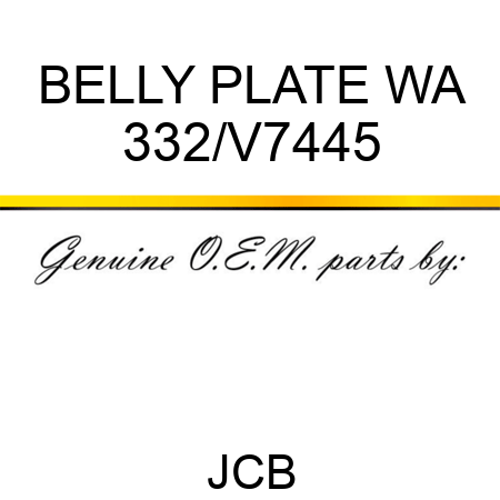 BELLY PLATE WA 332/V7445