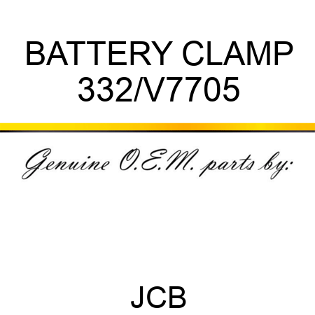 BATTERY CLAMP 332/V7705