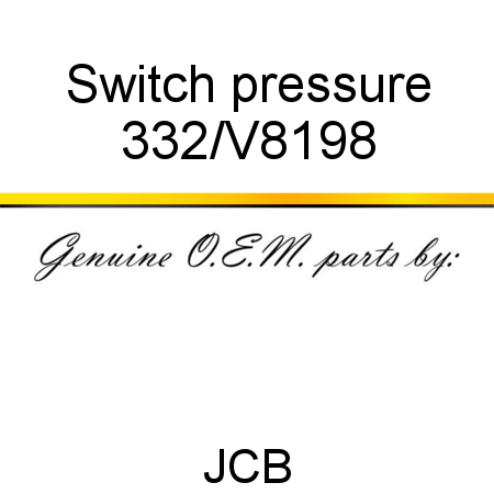Switch, pressure 332/V8198