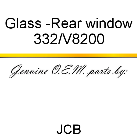 Glass, -Rear window 332/V8200