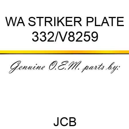 WA STRIKER PLATE 332/V8259