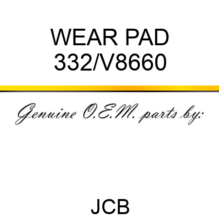 WEAR PAD 332/V8660