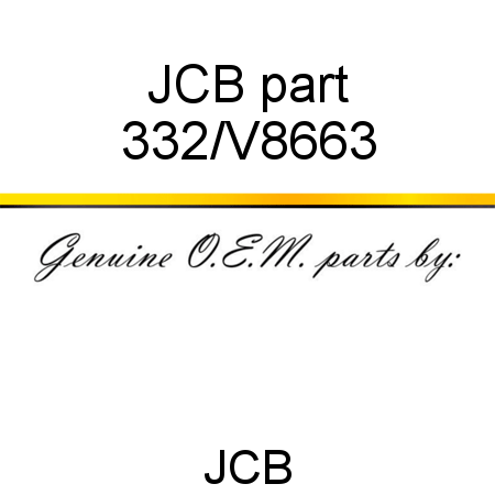 JCB part 332/V8663
