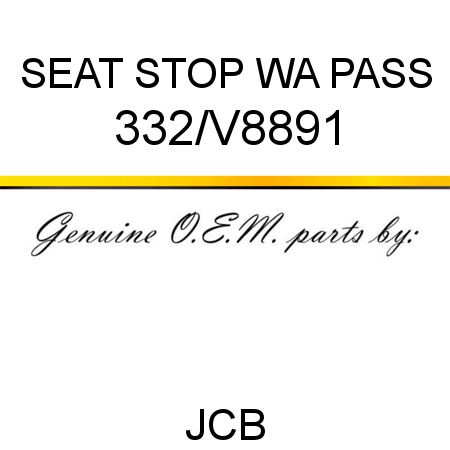 SEAT STOP WA PASS 332/V8891