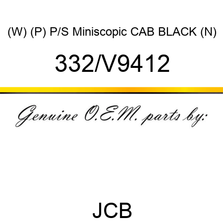 (W) (P) P/S Miniscopic CAB BLACK (N) 332/V9412